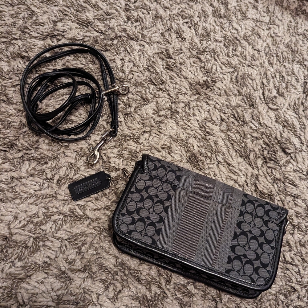 🖤 Coach Legacy Signature Striped Penny Crossbody Bag - Picture 10 of 16